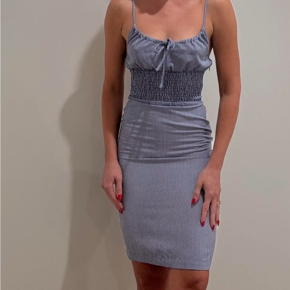 Rouje Blue Gingham Top
